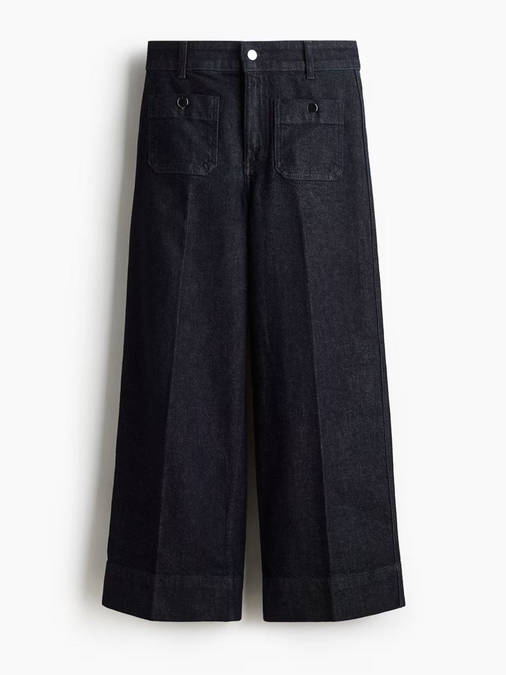 H&M Dark Blue Wide-Leg Jeans